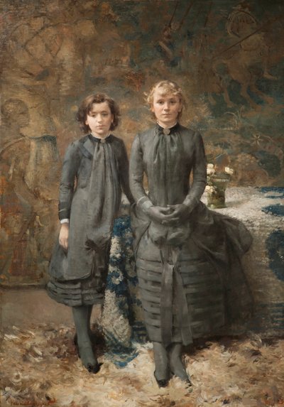 Le sorelle del pittore Schlobach, 1884 da Théo van Rysselberghe