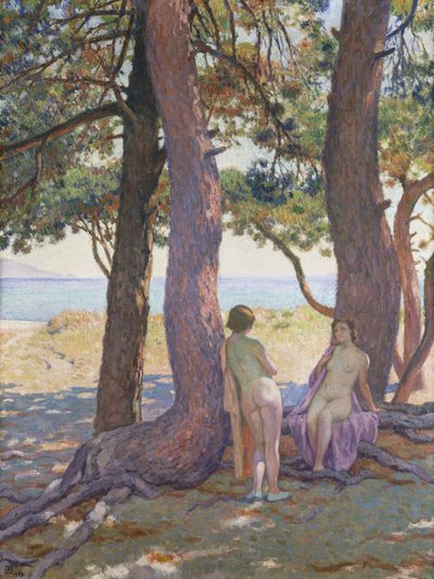 Due nudi sotto i pini da Théo van Rysselberghe