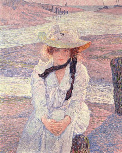 Giovane Donna sulle Rive del Fiume Greve da Théo van Rysselberghe