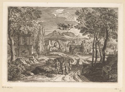 Paesaggio arcadico con le figlie di Cecrope da Théodore
