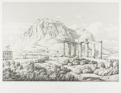 Corinto: Tempio di Nettuno e Acrocorinto da Théodore Caruelle d