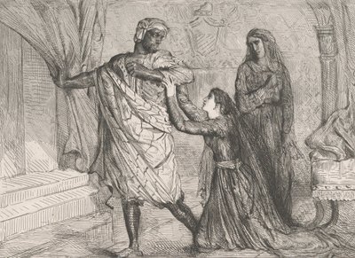 Via!: tavola 7 da Otello Atto 3, Scena 4 da Théodore Chassériau