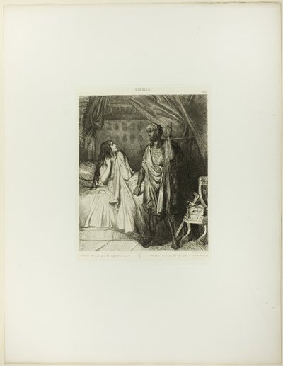 Hai pregato stanotte, Desdemona, piatto dodici di Otello da Théodore Chassériau