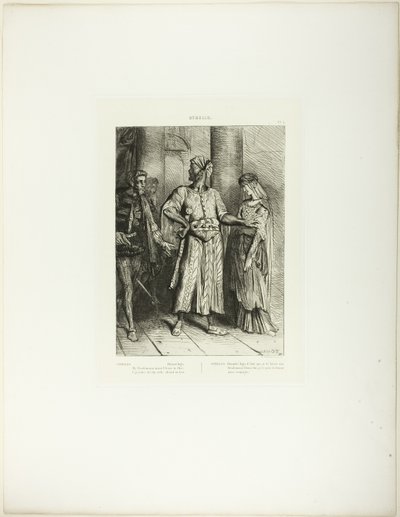 Onesto Iago, Desdemona devo lasciarti, tavola 4 (atto 1, scena 3), da Otello da Théodore Chassériau