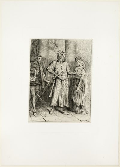 Onesto Iago, la mia Desdemona devo lasciarla a te, tavola quattro da Otello da Théodore Chassériau