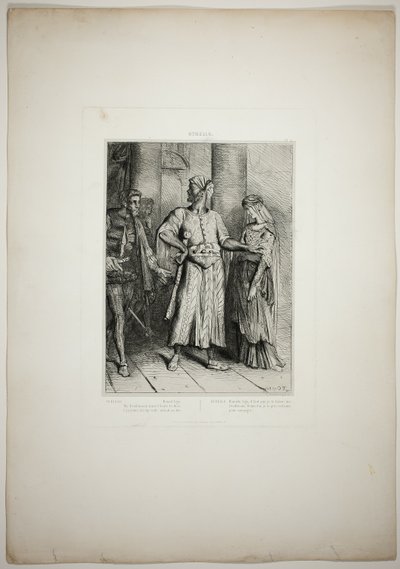 Onesto Iago, la mia Desdemona devo lasciarla a te, quarto piatto da Otello da Théodore Chassériau