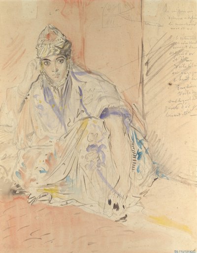 Donna ebrea di Algeri seduta a terra da Théodore Chassériau