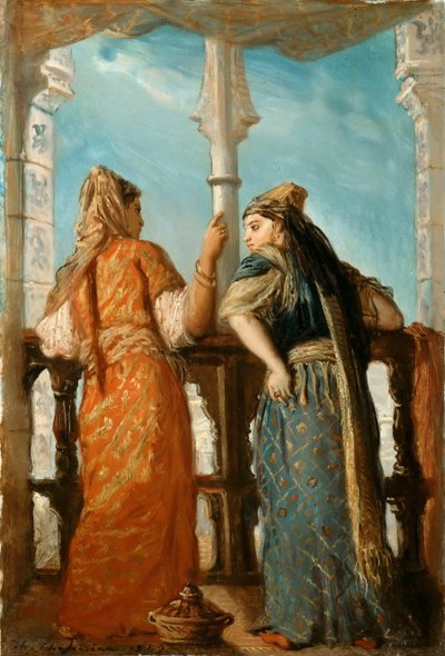 Donne ebree al balcone, Algeri, 1849 da Théodore Chassériau