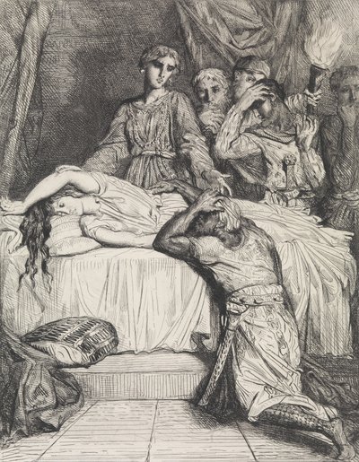 Oh! Oh! Oh!: tavola 14 da Otello Atto 5, Scena 2, inciso 1844, ristampato 1900 da Théodore Chassériau