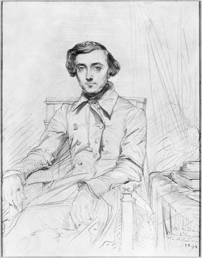 Ritratto di Charles Alexis Henri Clerel de Tocqueville, 1844 da Théodore Chassériau