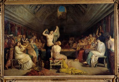Tepidarium. Donne riunite nella parte dei bagni caldi sotto l
