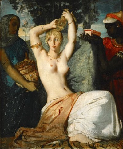 La toilette di Ester Ester si prepara per essere presentata al re Assuero, 1841 da Théodore Chassériau
