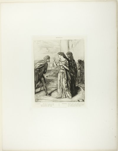 Quindi sii allegro Cassio, tavola 6 (atto 3, scena 3) da Otello da Théodore Chassériau
