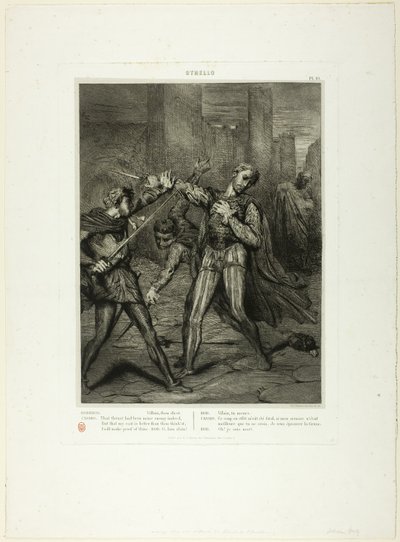 Villain, Thou Diest, tavola dieci da Otello da Théodore Chassériau