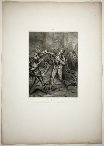 Villain, Thou Diest, piatto dieci da Othello da Théodore Chassériau