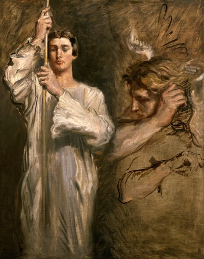 Giovane Uomo che Tiene una Croce da Théodore Chassériau