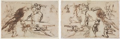 Géricault - Foglio di schizzi (recto) Foglio di schizzi (verso), 1819 da Theodore Gericault