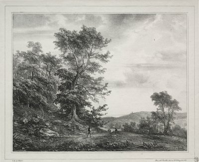 Paesaggio con figure, 1817 da Jean Antoine Theodore Gudin