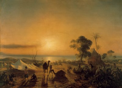 Il campo a Staoueli, 1830 da Jean Antoine Theodore Gudin