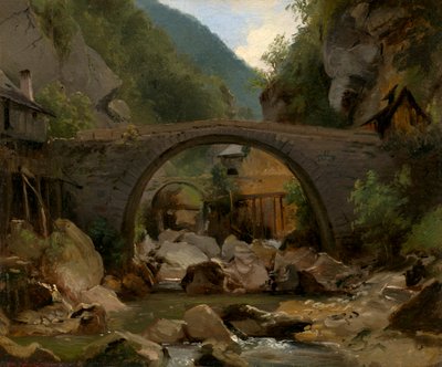 Torrente di montagna in Alvernia da Pierre Etienne Theodore Rousseau