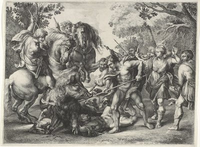 Caccia al cinghiale calidonio da Théodorus van Kessel