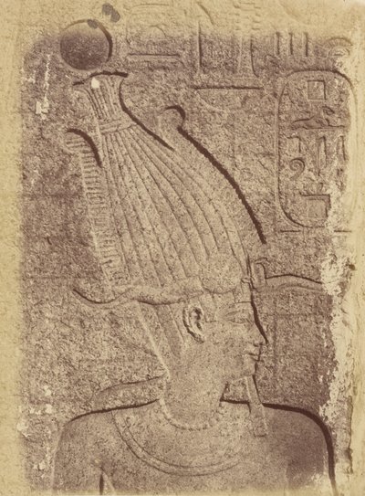 Primo Piano di una Scultura (Profilo di una Testa), Karnak da Théodule Devéria
