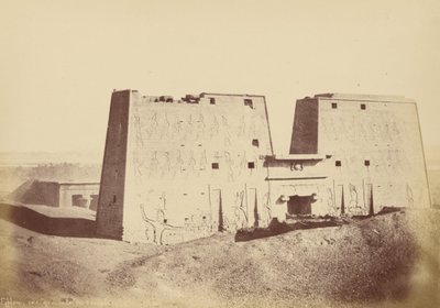 Panoramica del Tempio di Edfu da Théodule Devéria