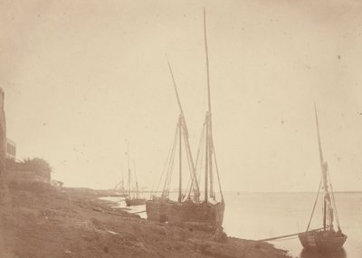 Barche a Vela sulla Riva del Nilo da Théodule Devéria