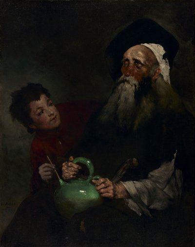 Lazarillo de Tormes e il suo maestro cieco da Auguste Theodule Ribot