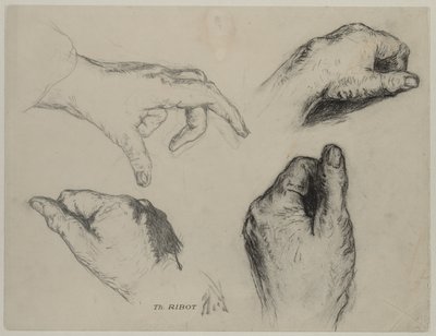 Studio delle mani da Auguste Theodule Ribot