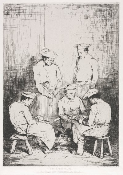 I pelatori di patate da Auguste Theodule Ribot