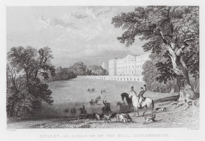 Burley, o Burleigh on the Hill, Rutlandshire (incisione) da Thomas (after) Allom
