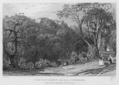 Castello di Eden Hall, Durham, la residenza di Rowland Burdon da Thomas (after) Allom