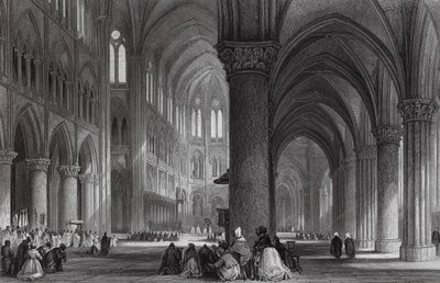 Cattedrale di Notre Dame, Parigi (incisione) da Thomas (after) Allom