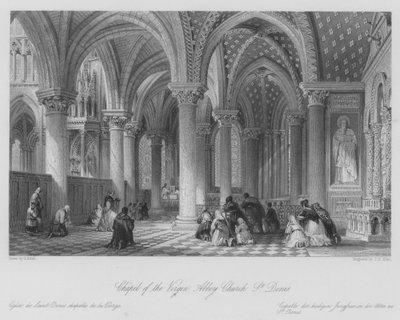 Cappella della Vergine, Chiesa Abbaziale, St Denis da Thomas (after) Allom