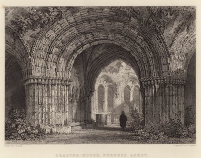 Sala capitolare, Abbazia di Furness (incisione) da Thomas (after) Allom