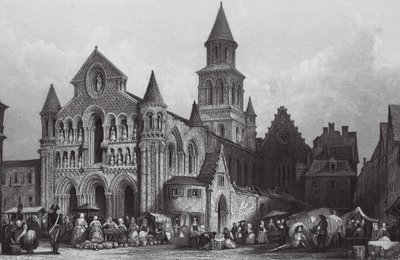 Chiesa di Notre Dame, Poitiers da Thomas (after) Allom