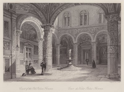 Corte del Vecchio Palazzo, Firenze da Thomas (after) Allom