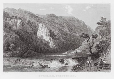 Dovedale, Derbyshire (incisione) da Thomas (after) Allom