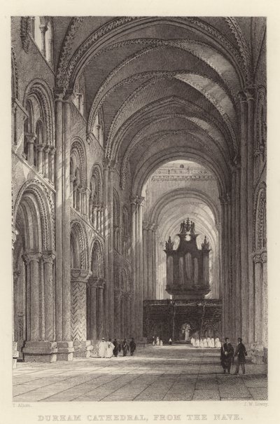 Cattedrale di Durham, dalla Navata da Thomas (after) Allom