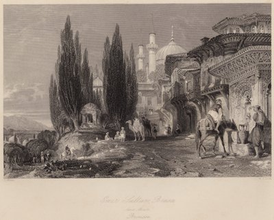 Emir Sultan, Brusa, Asia Minore, Brousse da Thomas (after) Allom