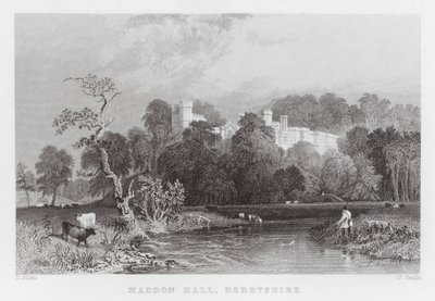 Haddon Hall, Derbyshire (incisione) da Thomas (after) Allom