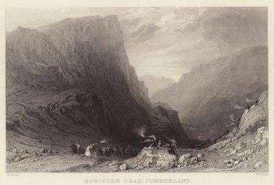 Honister Crag, Cumberland (incisione) da Thomas (after) Allom