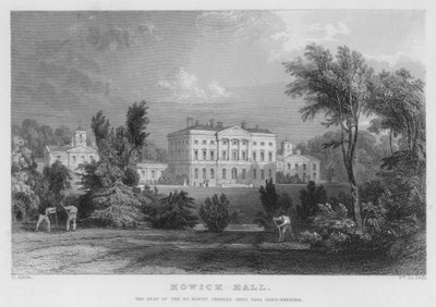 Howick Hall, la residenza di Charles Grey, Conte Grey, Premier (incisione) da Thomas (after) Allom