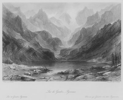 Lago di Gaube, Pirenei da Thomas (after) Allom