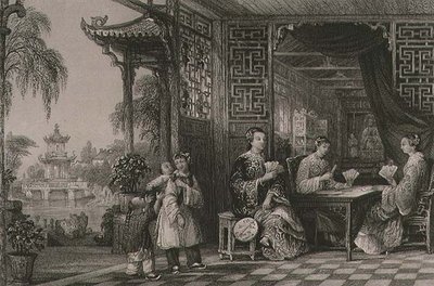 Signore della famiglia di un mandarino a carte, da 
