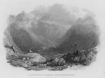 Langdale Pikes, Westmorland da Thomas (after) Allom