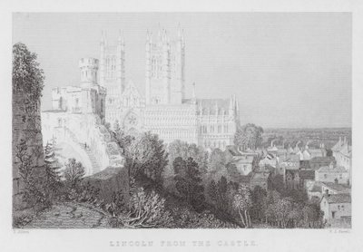 Lincoln dal Castello (incisione) da Thomas (after) Allom