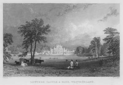 Castello e parco di Lowther, Westmorland da Thomas (after) Allom