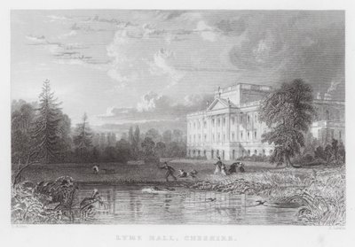 Lyme Hall, Cheshire (incisione) da Thomas (after) Allom